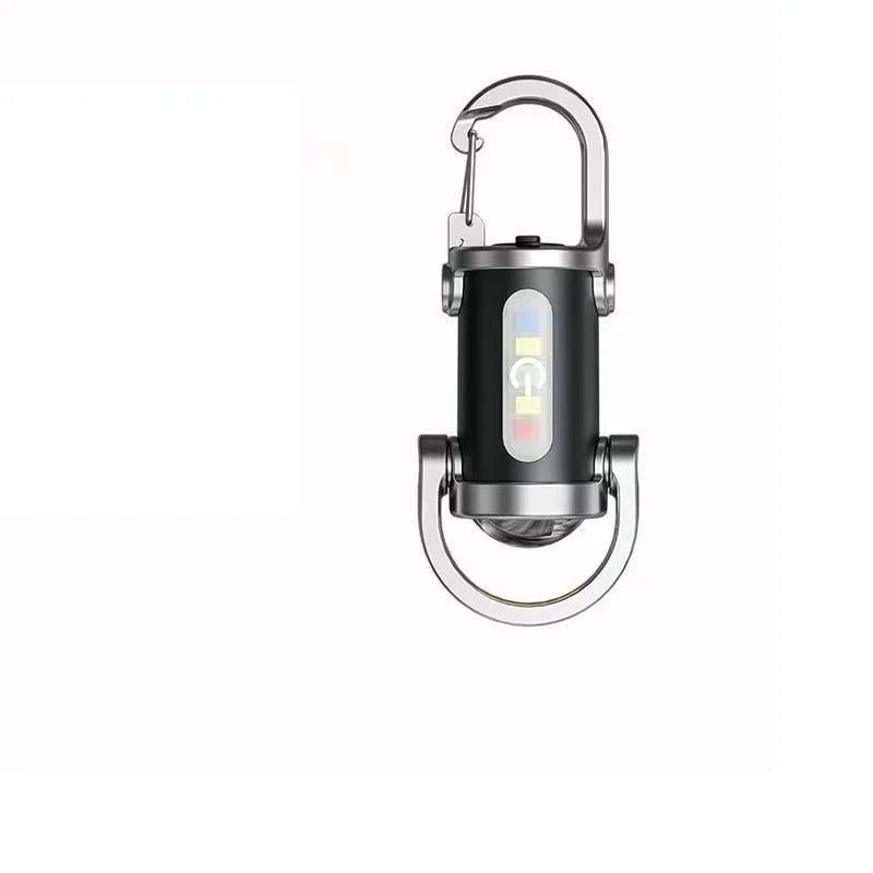 COB LED Keychain Flashlight Multifunctional Pocket Flashlight USB Rechargeable Portable Keychain Torch for Camping Hiking
