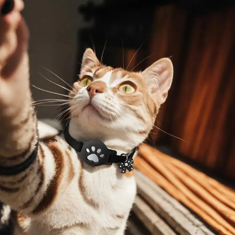 Pet Reflective Collar Locator Cat Dog IOS Android Air Tag Holder Waterproof Adjustable GPS Tracker Necklace Pet Supplies NEW