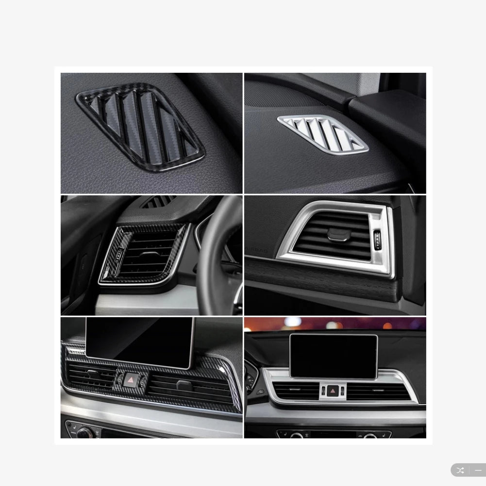 For Audi Q5 2018-2020-2022 Accessories LHD Car Side Air Conditioning AC Outlet Vent Decoration Cover Trim Car Styling