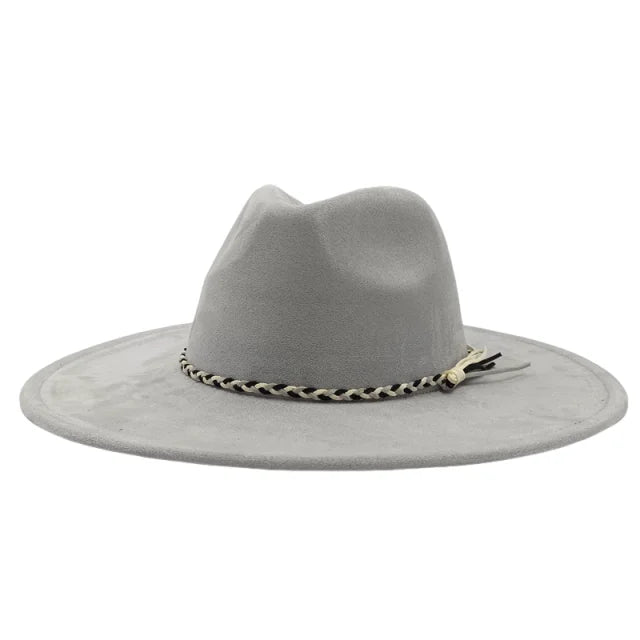 Gorras Para Hombres Three styles Suede Hat Water drop hat 9.5cm Wide Brim Fedora Hat Women's Autumn and Winter Felt Jazz Hat