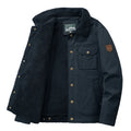 Men 2025 Winter New Fleece Thick Warm Jacket Men Fashion Casual Windproof Coat Men Autumn Outwear Outdoor Fur Collar Jacket Men