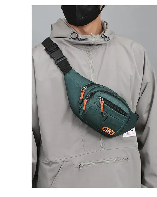 Oxford Waterproof Unisex Waist Bag - Large Capacity, Wear - Resistant Multifunctional Fanny Pack (Riñoneras Para Hombre)