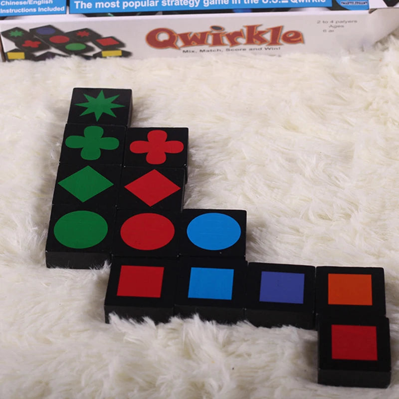Christmas Gifts New Children's Educational Toys Qwirkle Wooden Chess Parent Child Interactive Games Children's Adult Toys