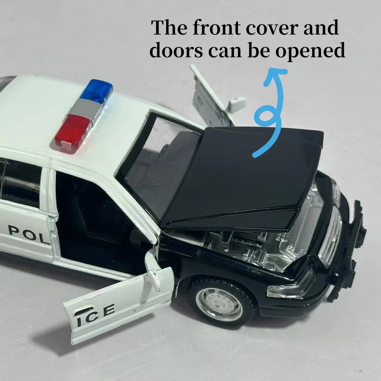 Interactive Police Car Model Toy with Sound And Light Effects for Kids