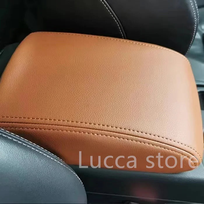 For SKODA KODIAQ SKODA KAROQ 17-22 Accessories Leather suede warp Central Armrest Box Protection Sleeve Decoration modification
