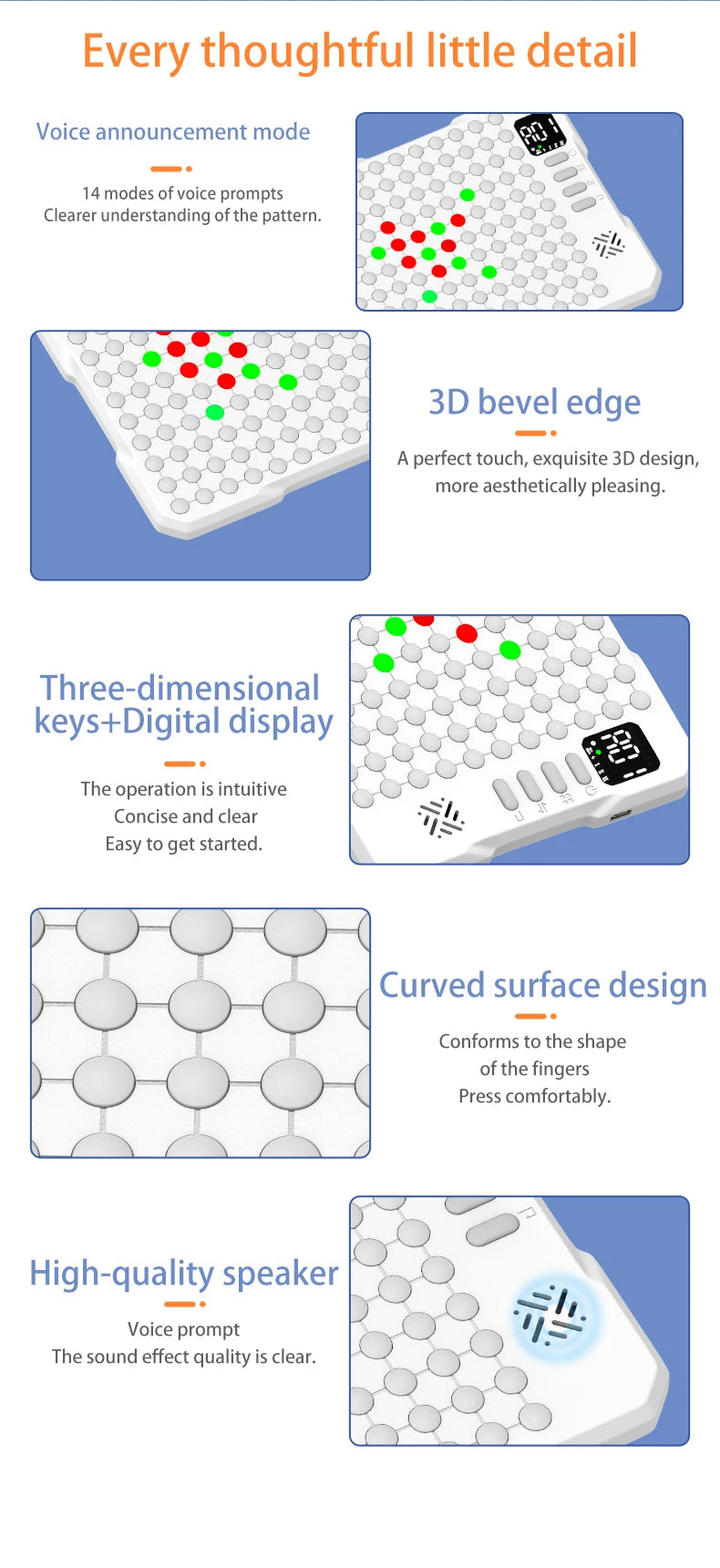 14 in 1 Multifunctional Smart Board Game Electronic Chess Backgammon Go Tic-Tac-Toe Whack-a-Mole Combe for Kids Educational Toy