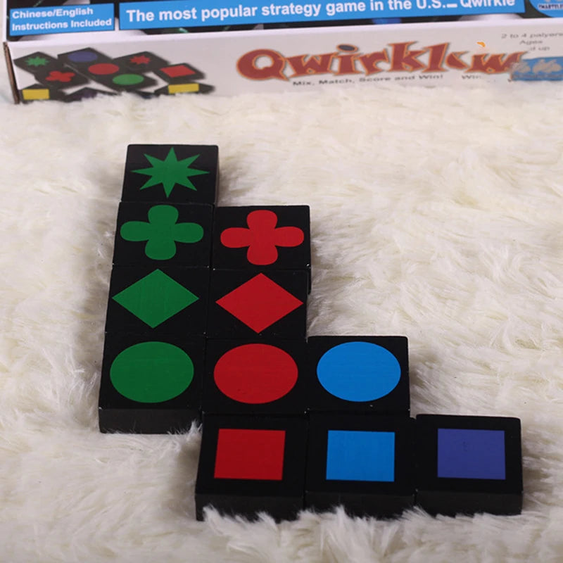 Christmas Gifts New Children's Educational Toys Qwirkle Wooden Chess Parent Child Interactive Games Children's Adult Toys
