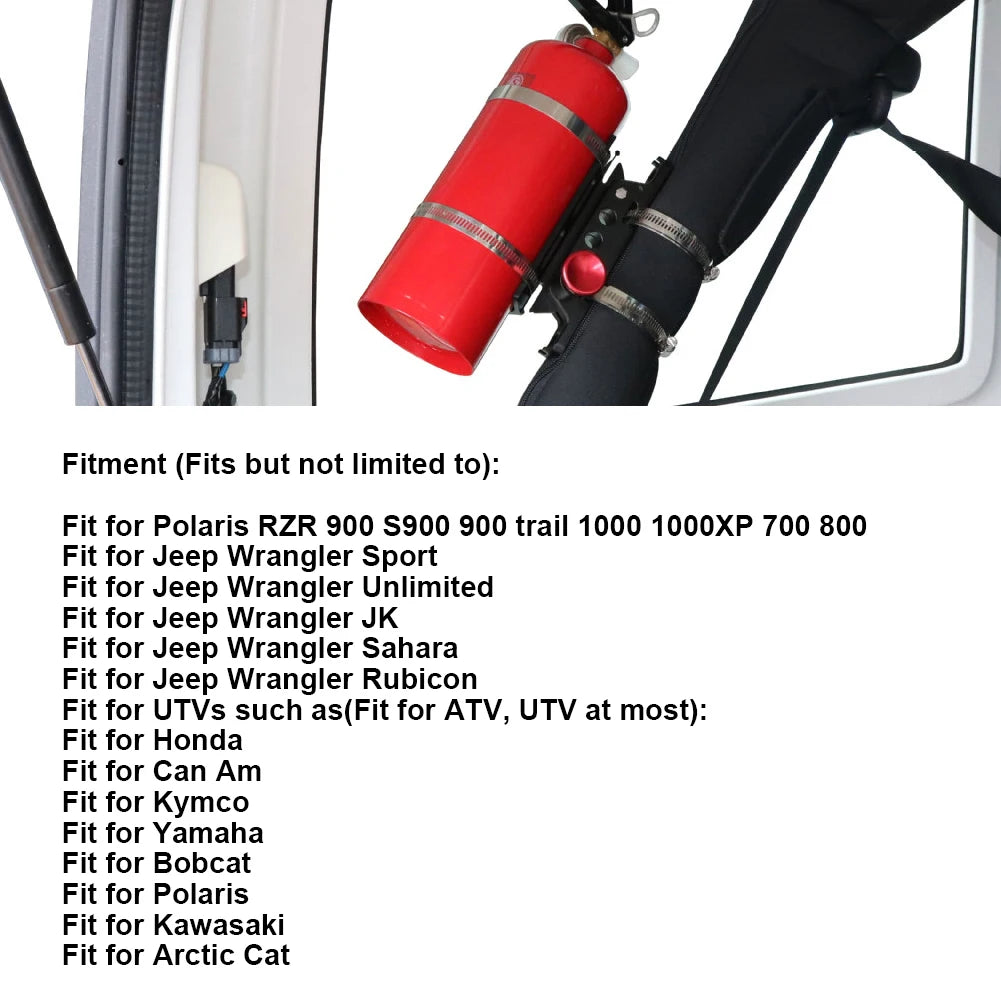 Car Extinguisher Mount Bracket Adjustable Holder Fit for Jeep Wrangler Sport/ JK/ Sahara Universal Car Accessories