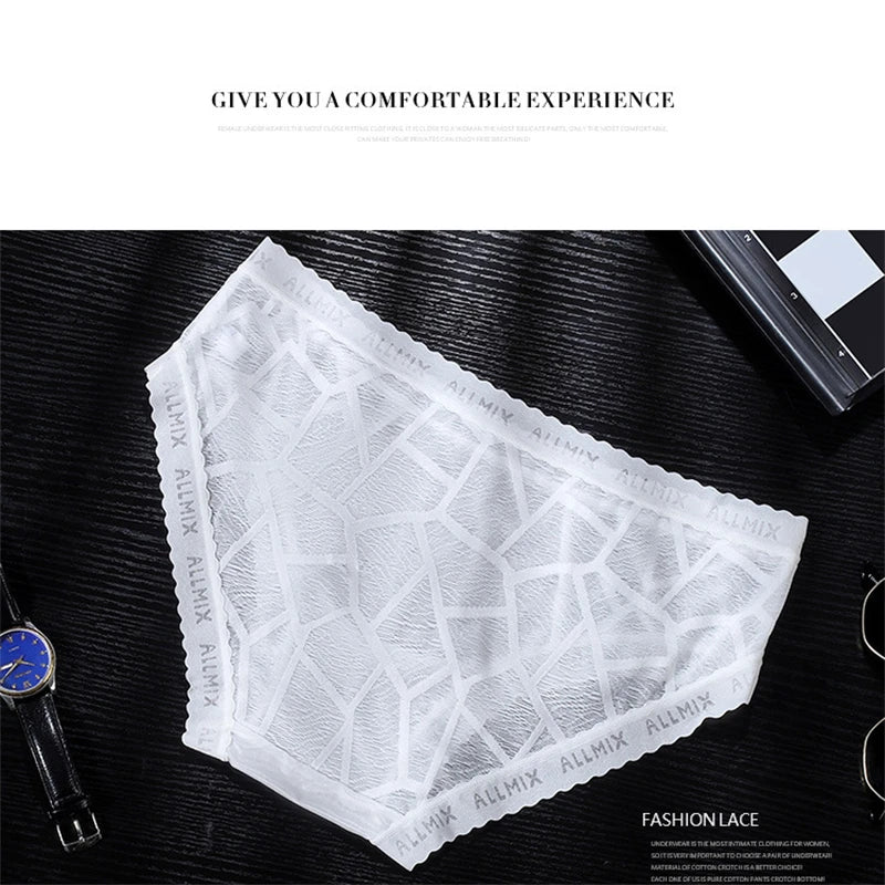 Ropa interior hombre 3D letter sissy gay calzoncillos hombres U convex sexy tоy mens sexy underwear ice silk lace thin calcinha