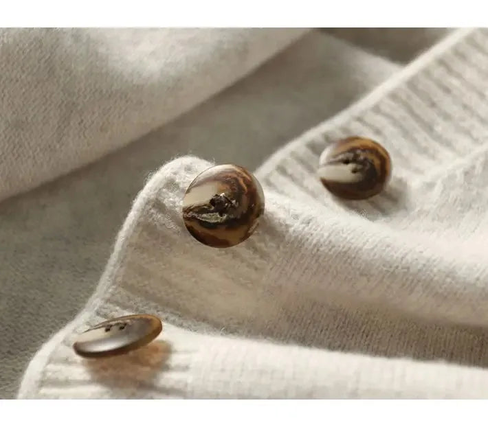 Fashion knit sweater vest College style under three-button solid color crew neck casual all-match pullover sweater for women