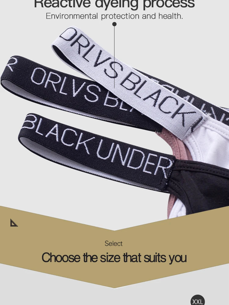 ORLVS Sexy Men Underwear Men Jockstrap Men Briefs Gay Penis Pouch Breathable Mens Bikini Underwear Tanga Thongs Men Jockstrap