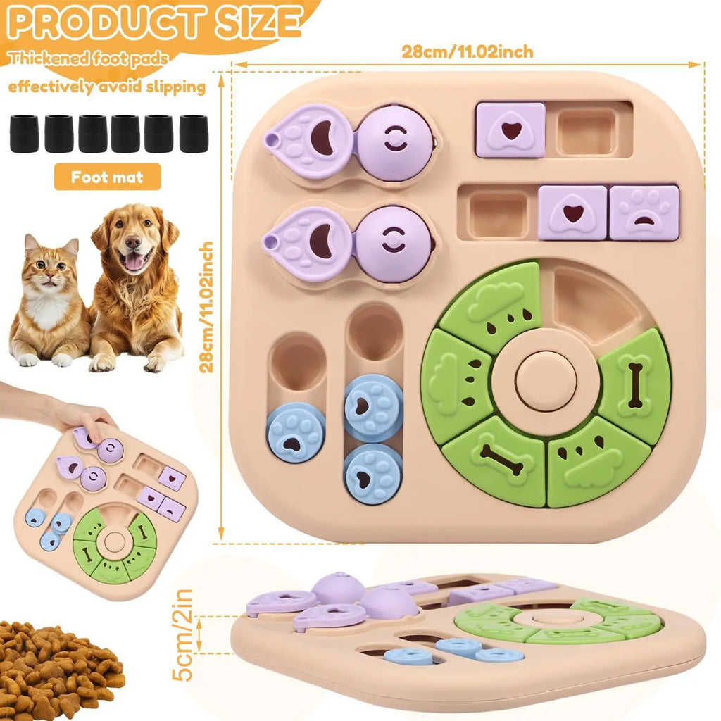 Interactive dog educational toy, interactive treat dispenser, suitable for training and intellectual development, for dogs cats