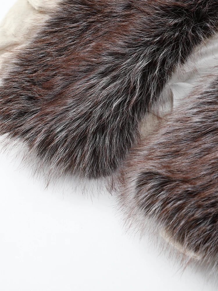 Vintage Faux Fur Woolen Jacket Women Fashion Thicken Hooded Pocket Lantern Sleeve Elastic Waist Coat 2026 Female Daily Outwear