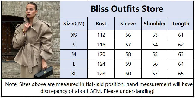 Solid Lapel Lace Up Trench Coat Women Fashion Full Sleeve Waist Cinching Short Windbreak New Autumn Office Commute Outwear 2026