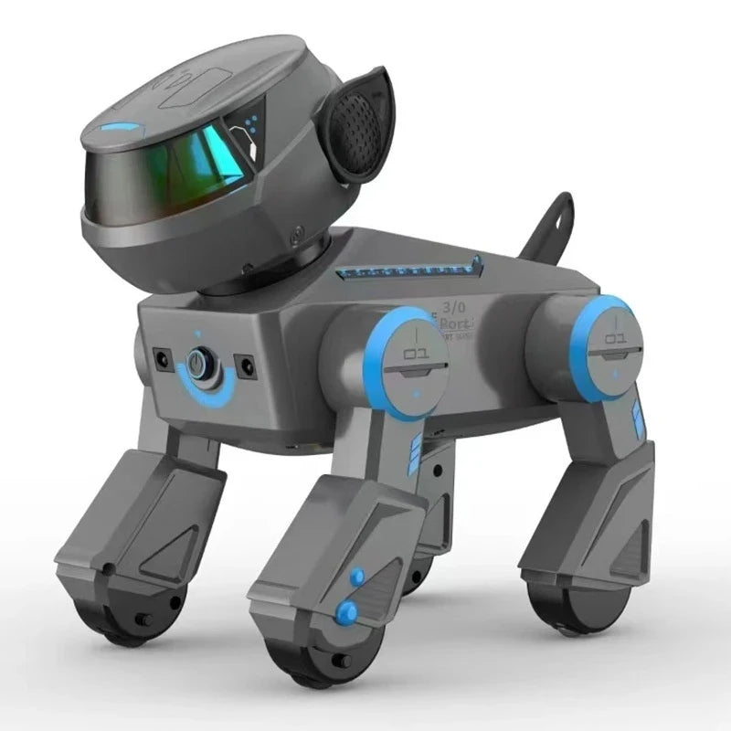 AI intelligent robot dog, interactive toys for children over 6 years old, gesture touch remote control Bluetooth speaker.