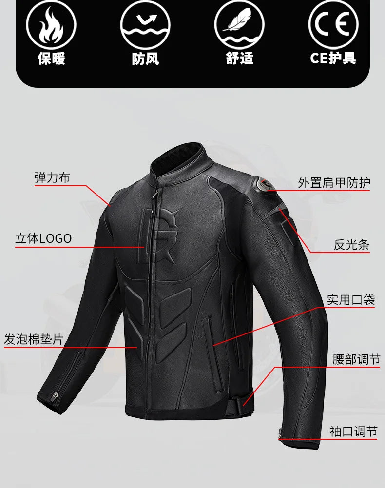 Motorcycle Pants PU Leather Pantalon Moto Men Pantalon Motocross Black Pantalon Moto Para Hombre CE Protector Motocross Pants