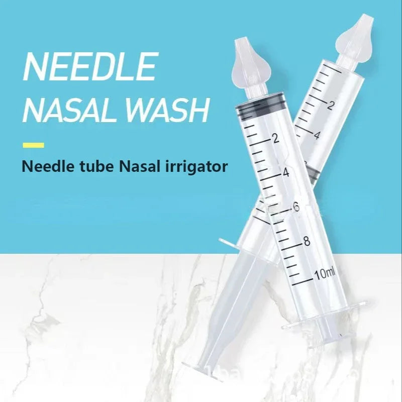 10ML Needle Tube Babies Nasal Aspirator Silicone Baby Nose Cleaner Nose Care Cleaner Rhinitis Washer Newborn Nasal Irrigator