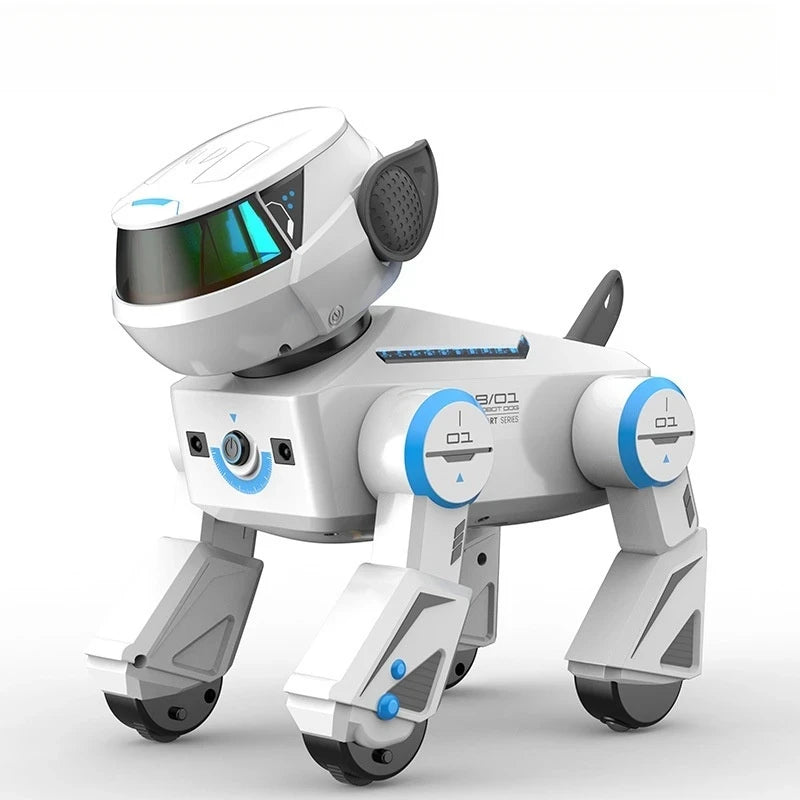 AI intelligent robot dog, interactive toys for children over 6 years old, gesture touch remote control Bluetooth speaker.
