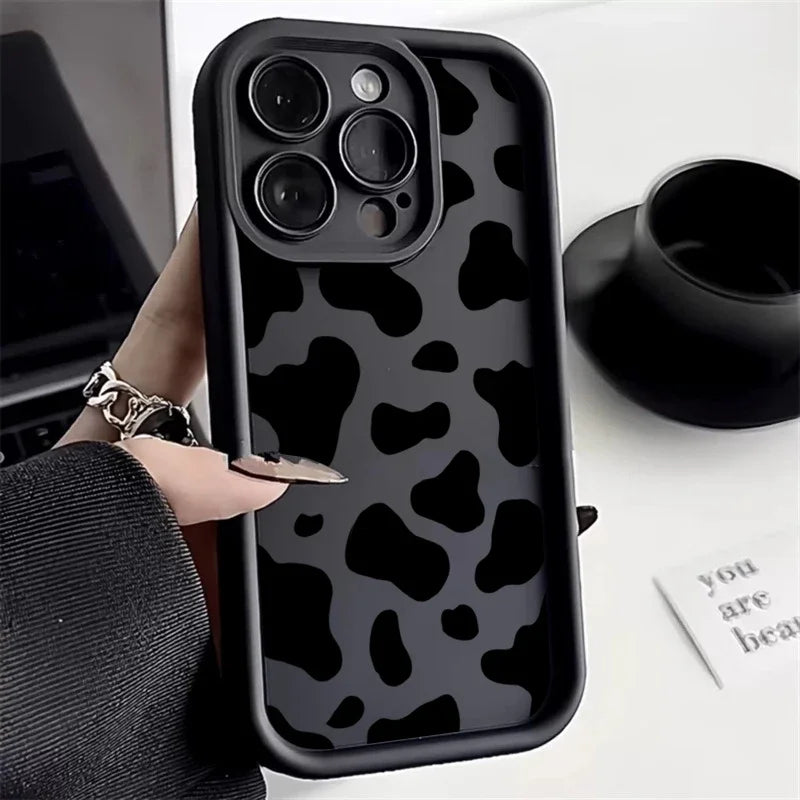 Leopard Print Pattern Phone Case for IPhone 11 12 13 14 15 Pro Max X XR XS Max 7 8 Plus SE2 Shockproof Silicone Soft Back Cover