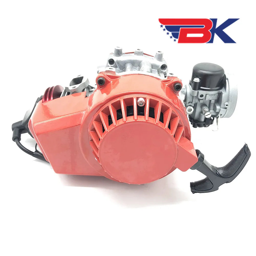 NEW Mini Moto 47cc 49cc Engine For Racing 2-Stroke Pocket Quad Dirt Bike ATV Red
