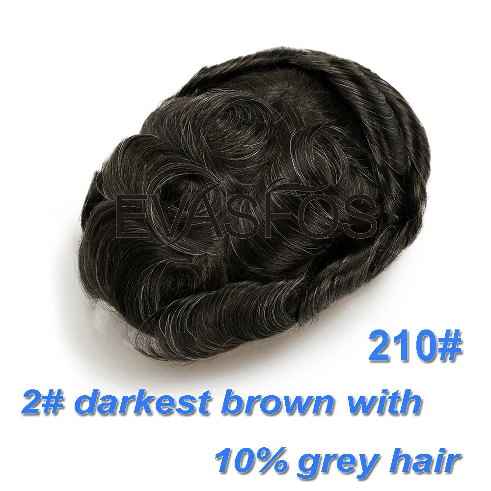 Invisible Knots Men Capillary Prosthesis Wig For Men 0.03mm Ultra Thin Skin Hair Replacement Men Toupee Natural Hair System Men