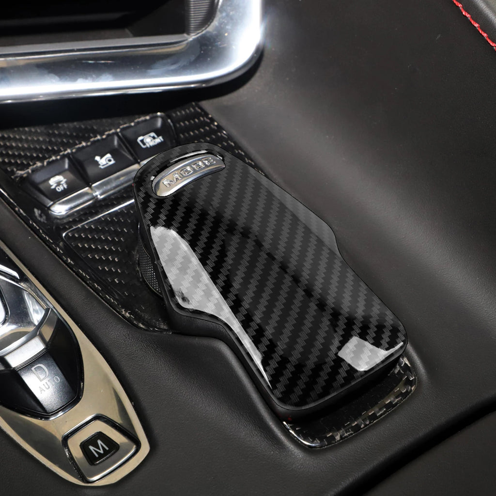 Car Accessories For Chevrolet Corvette C8 2020-2025 ABS Carbon Fiber Style Interior Gear Shift Knob Head Cover Trim 1pcs