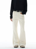 Men's Flared Pants Solid Stretch New Slim Wide Legs Fashion Trousers Hip Hop Casual Hippie Pants Male Streetwear