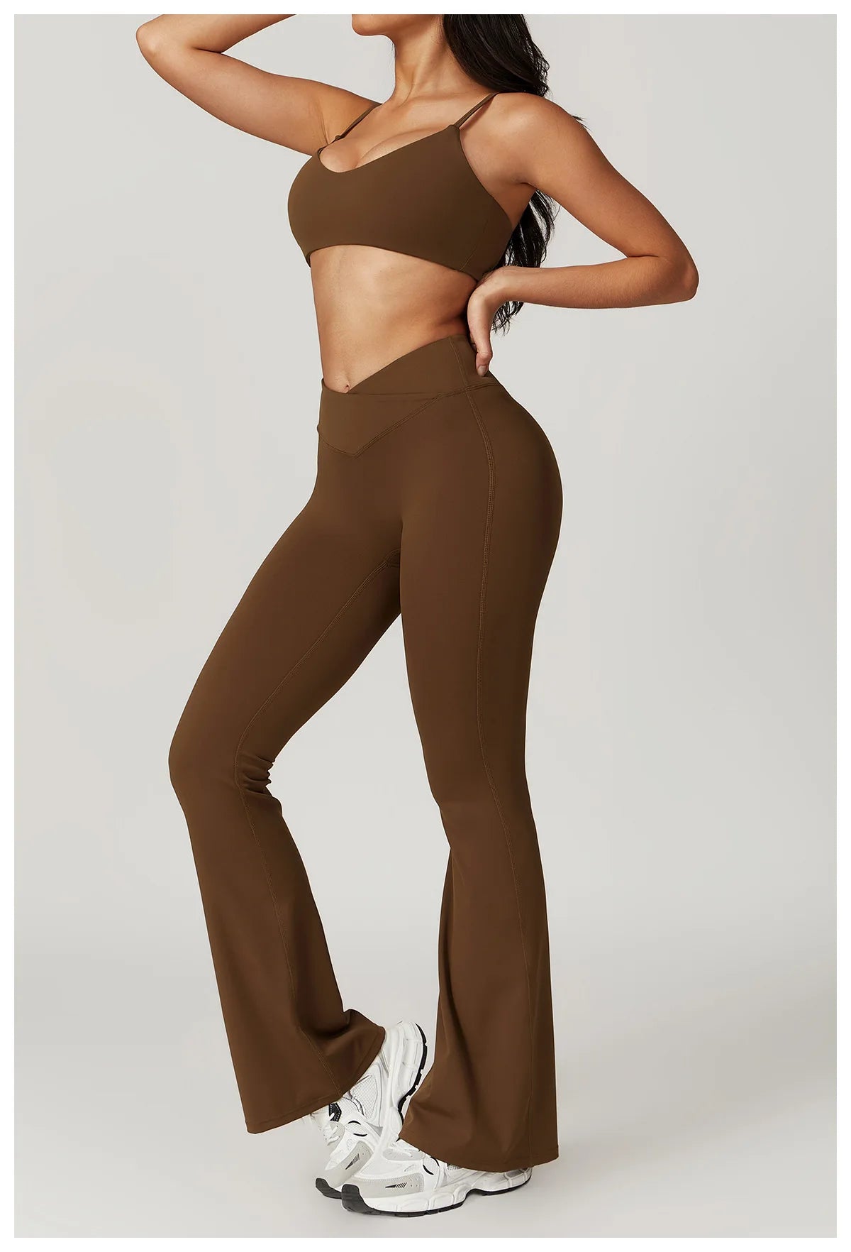 Flared Pants Women Yoga Bell-bottoms Tight Lifting Dance High Waist Tights Sport Pants Gym Running Breathable Fitness Leggings