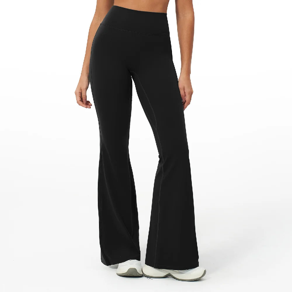 Yoga Flared Pants Women Fitness Bell Bottom Running Cycling Flared Trousers Sports Pants Female High Waist Wide Leg Yoga Pants
