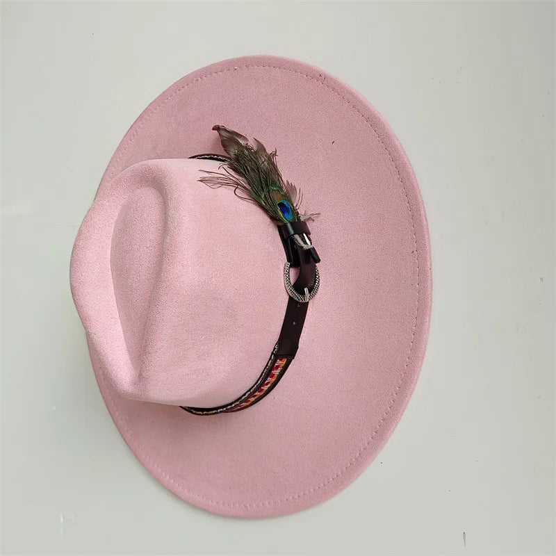 Hot sale suede fedora hat for men and women 56-58cm adult size suede jazz hat classic church fedora women's gorras para hombres