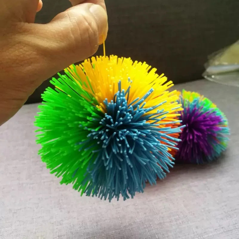 Rainbow Stringy Balls Sensory Fidget Toys For Kids Party Favors Outdoor Fun Games Pelotas Saltarinas Niños Juguetes Divertidos