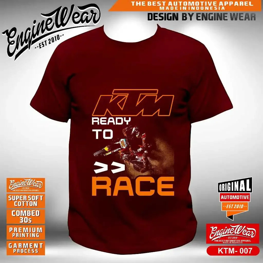 KTM Racing T-shirt moto tout-terrain T-shirt tout-terrain moto aventure course chemise voiture moto tout-terrain course