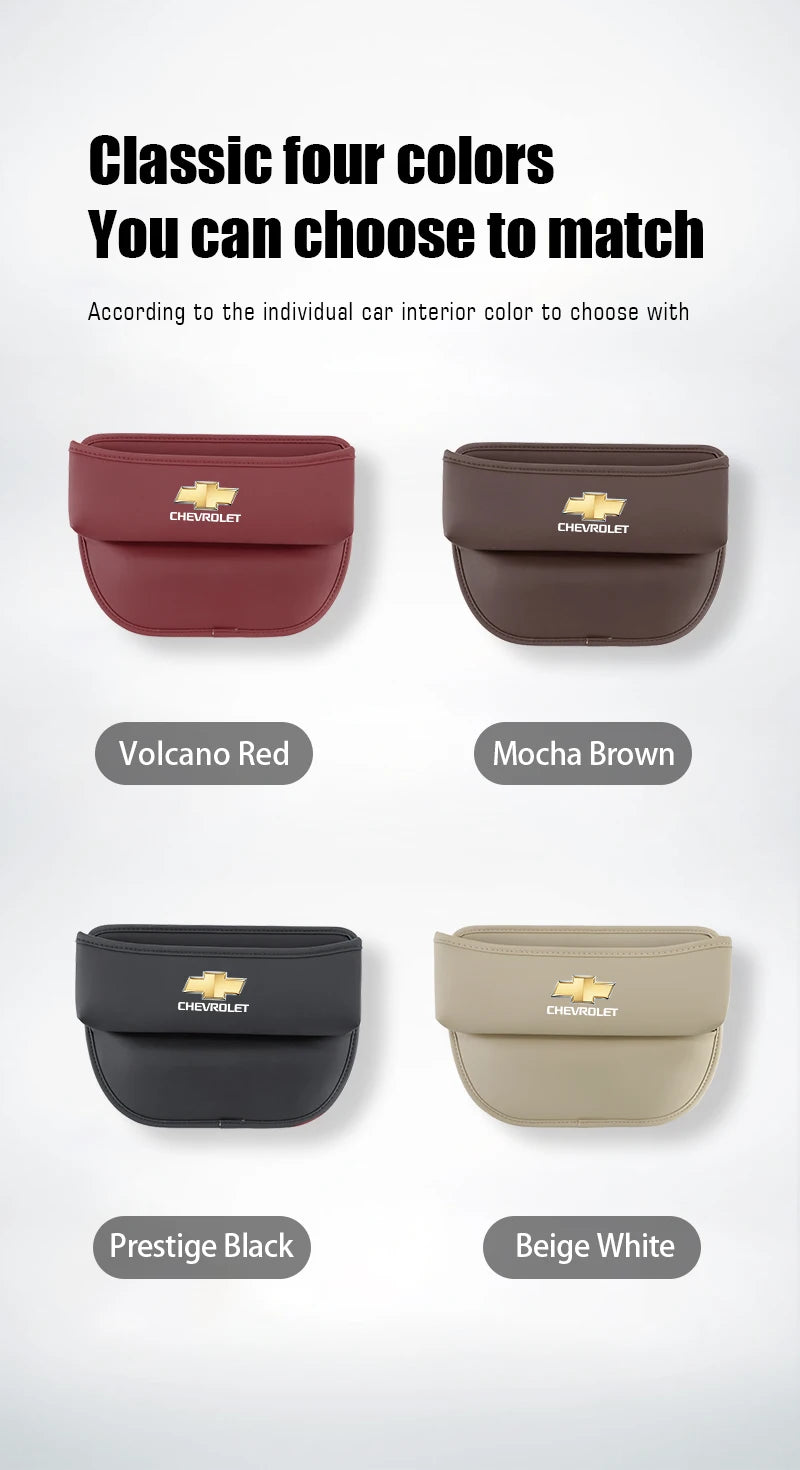 Car Accessories Seat Gap Organizer Box Leak-proof Storage Bag For Chevrolet Z71 Aveo Impala Lacetti Malibu Sail SS Cruze Sonic