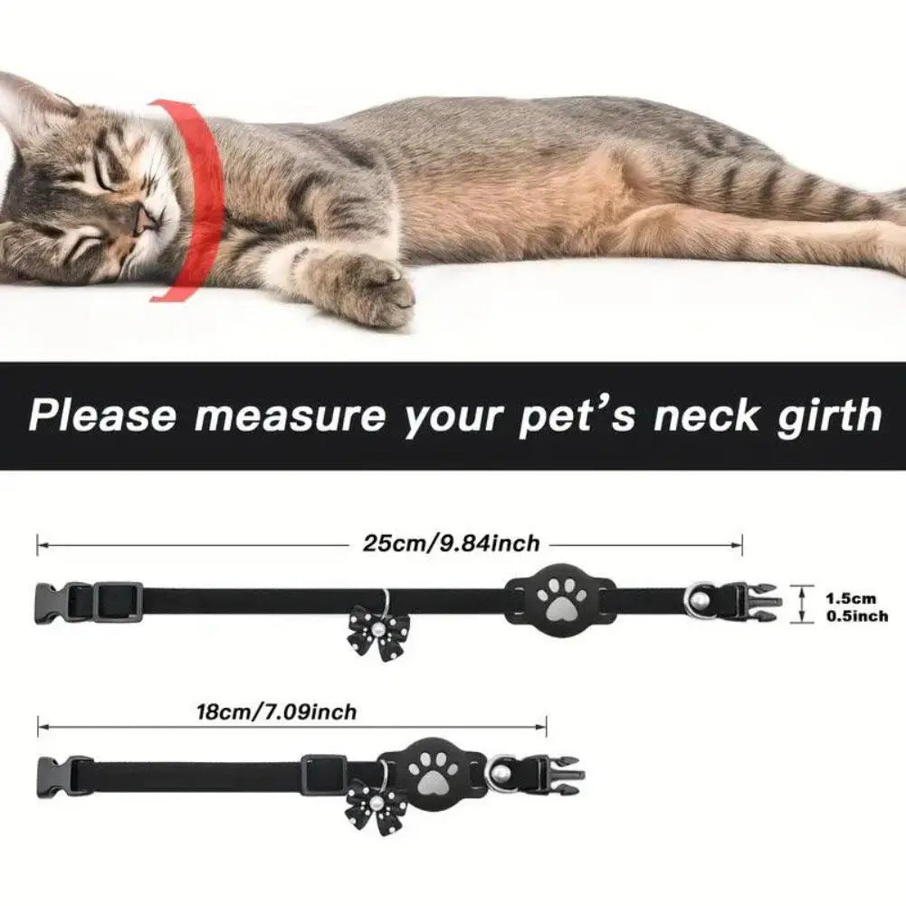 Pet Reflective Collar Locator Cat Dog IOS Android Air Tag Holder Waterproof Adjustable GPS Tracker Necklace Pet Supplies NEW