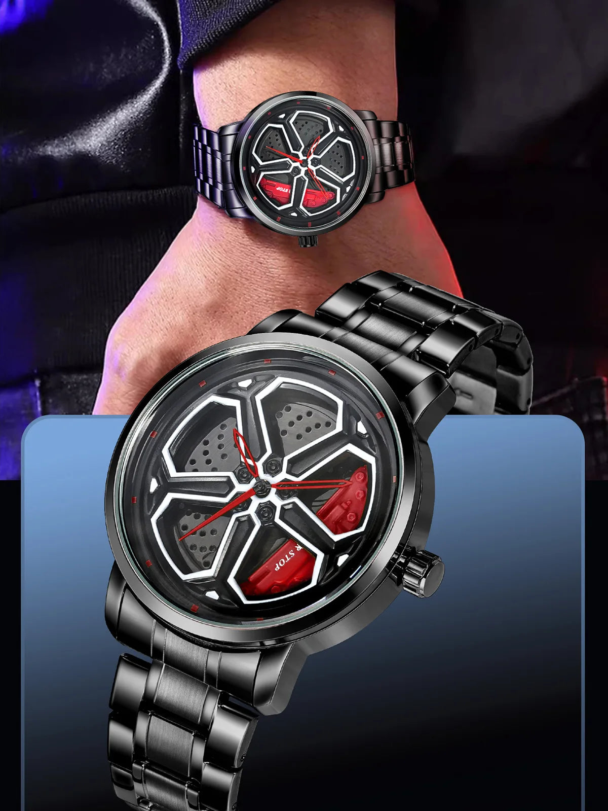 2025 NIBOSI Watches for Men Men Watch Quartz Watch Men Fashion Spinning Supar Car Wheel Watches for Men Relogio Masculino
