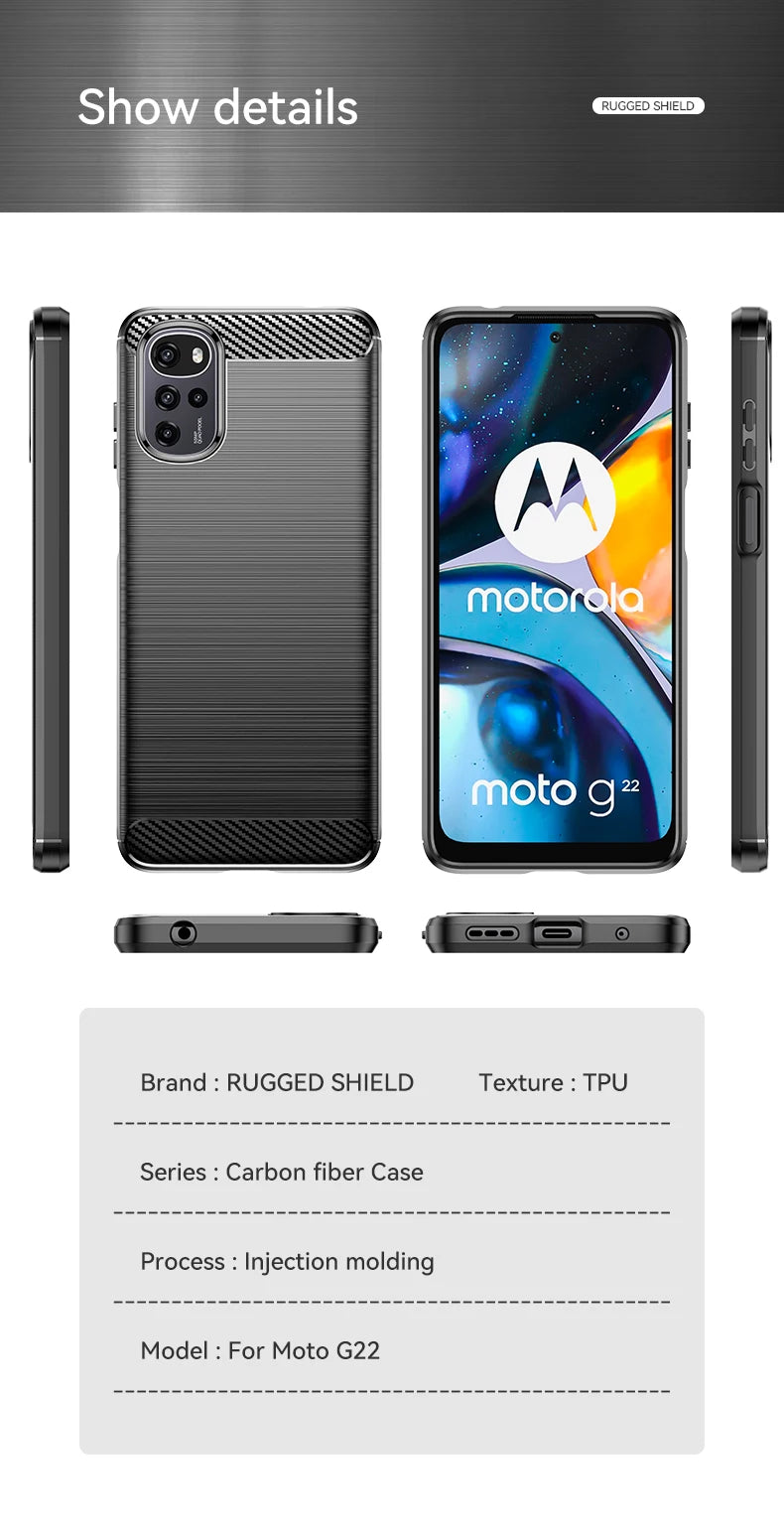 For Motorola Moto G22 Case For Motorola Moto G22 Coque Shockproof Protective Silicone Phone Bumper For Moto G22