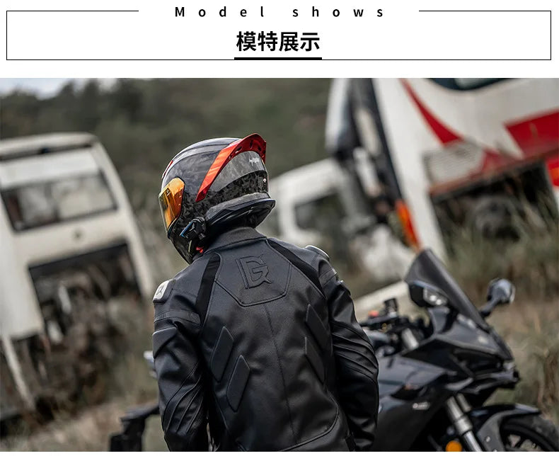 Motorcycle Pants PU Leather Pantalon Moto Men Pantalon Motocross Black Pantalon Moto Para Hombre CE Protector Motocross Pants