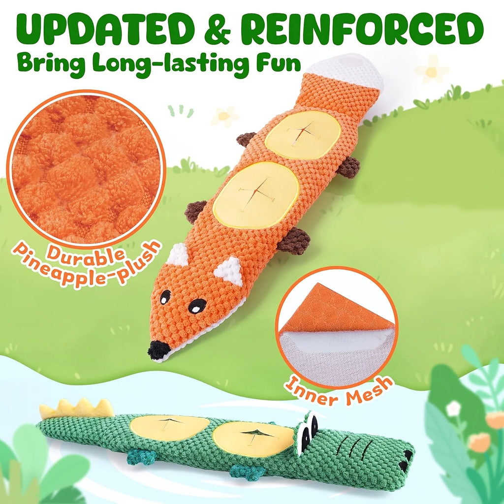 Interactive Toys Dog Toys for Aggressive Chewers, No Stuffing Interactive Dog Toys for Boredom and Teething, Squeaky Chew Toy