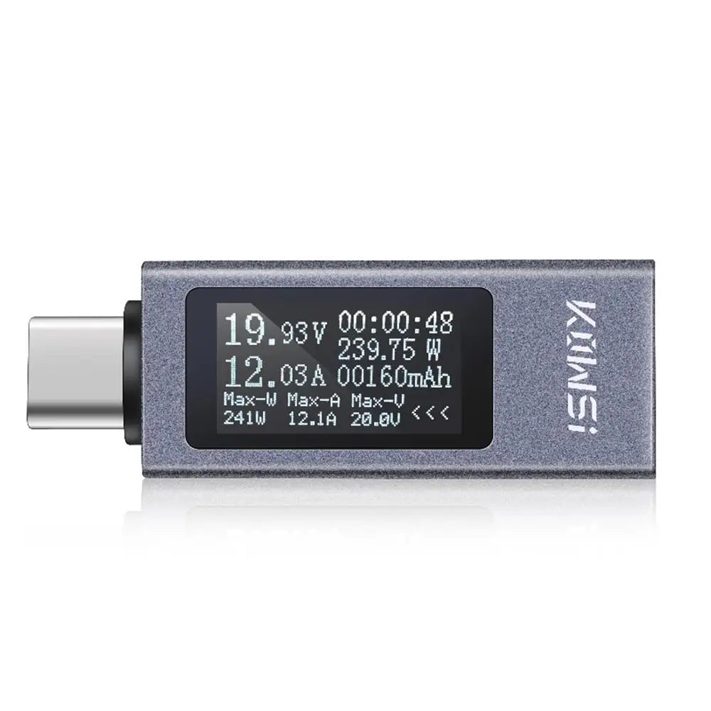 Type-C Current Voltage Capacity Phone USB Tester DC 4-30V 0-12A Power Meter Tester PD Mobile Power Detector Test