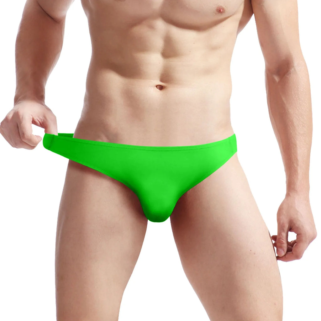Solid Color Briefs Bulge Pouch Men'S Panties Low Waist Underwear Casual Ropa Interior Hombres Homewear Cueca Gay Panties 2024
