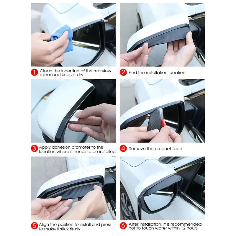Car Rearview Mirror Eyebrow Rainproof Cover Accessories For Chevrolet Onix Cruze Silverado Impala Equinox Malibu Tahoe Cobalt