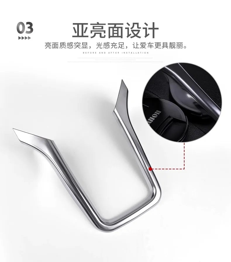 ABS Car Center Console Decorative Frame Cover For Porsche Cayenne 2011 2012 2013 2014 2015 2016 2017 Car Interior Accessories