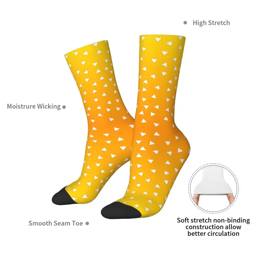 Custom Giyuu Tomioka Demon Slayer Men Women Crew Socks Unisex Kawaii Kimetsu No Yaiba Spring Summer Autumn Winter Dress Socks