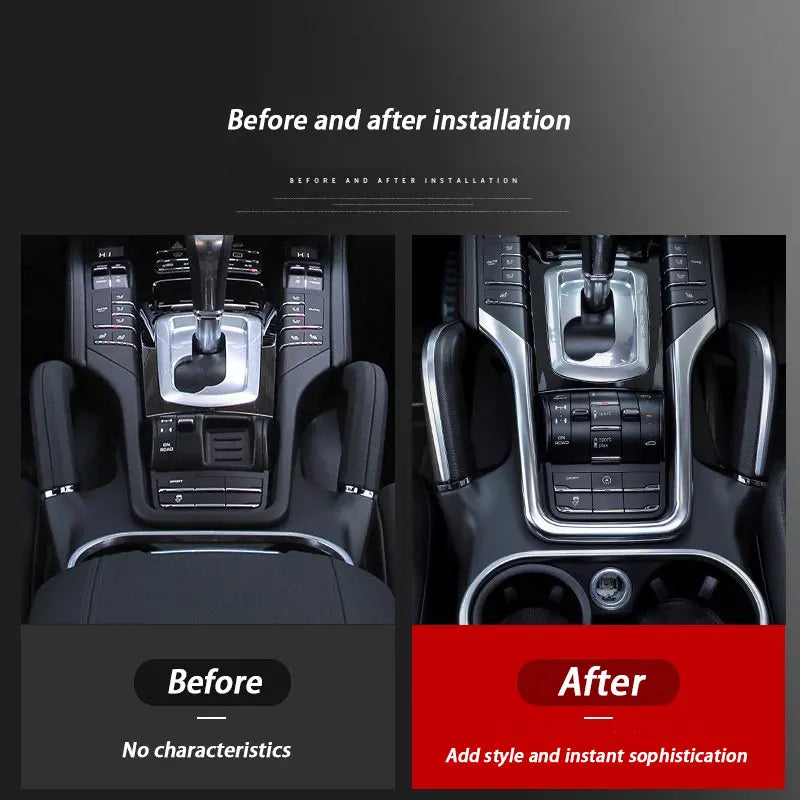 ABS Car Center Console Decorative Frame Cover For Porsche Cayenne 2011 2012 2013 2014 2015 2016 2017 Car Interior Accessories