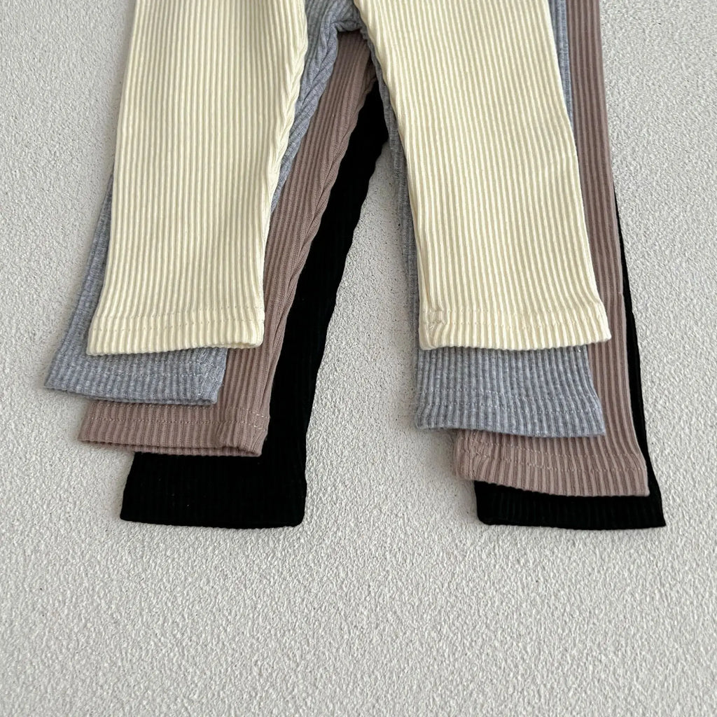 0-3T Baby Pant Girls All-match Striped Skinny Leggings Kids Cotton Elasticity Slim Pants Newborn Boy Stretch Trousers
