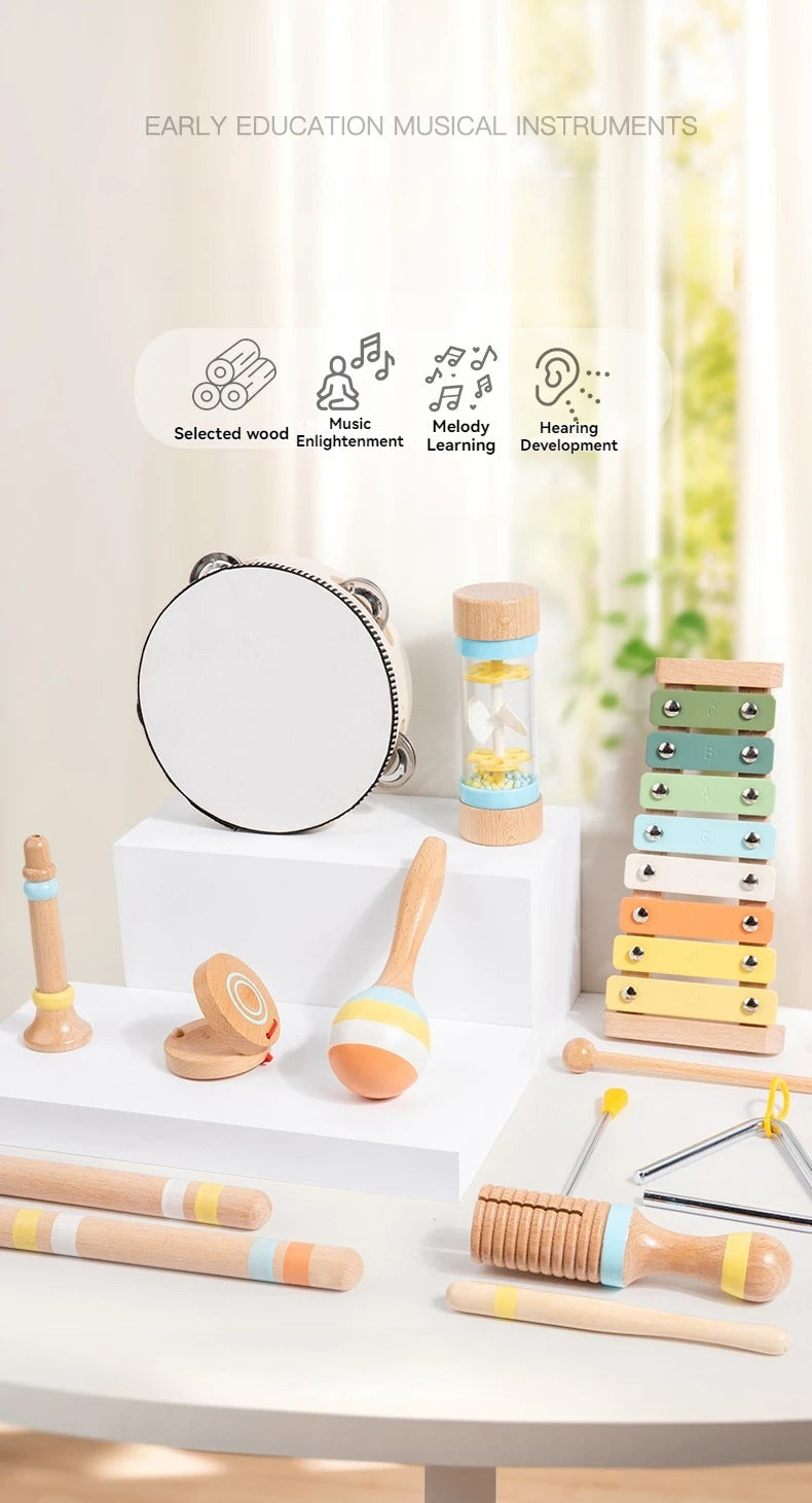 Interactive Musical Toy Wooden Toys Child Percussion Instruments Early Educational Toys Birthday Gifts for Toddlers Girl Boy