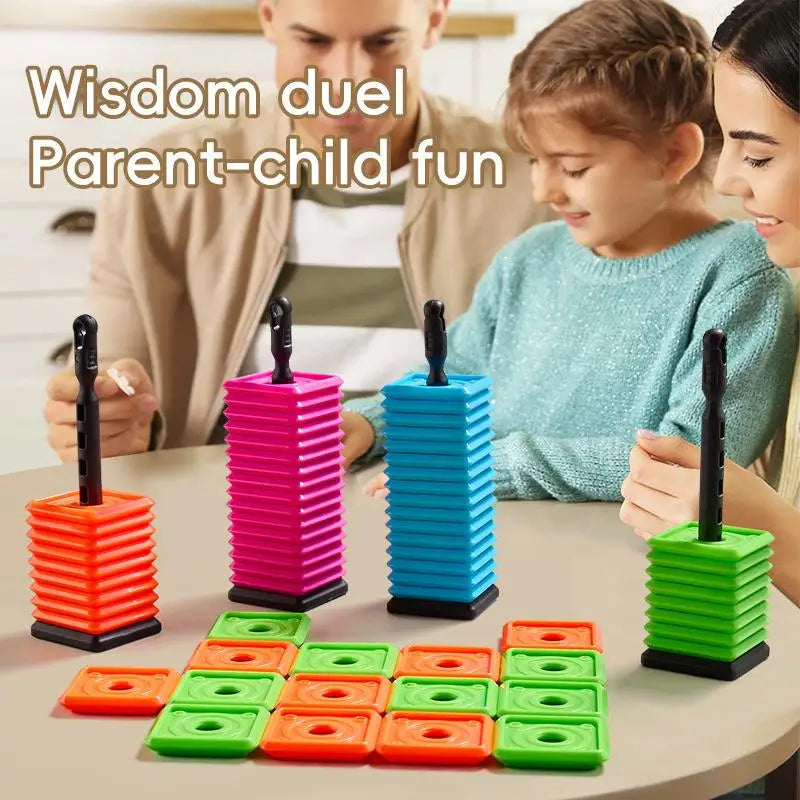 Portable Five-in-a-Row Game For Kids And Adults, Interactive Desktop Strategy Game With Colorful Pieces, Strategy Board Game