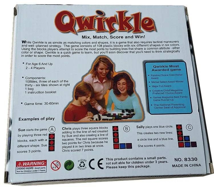 Hot Children's Educational Toys Qwirkle Wooden Chess Parent-child Interactive Games Kids Adult Hobbies Gifts Learning Toys Play