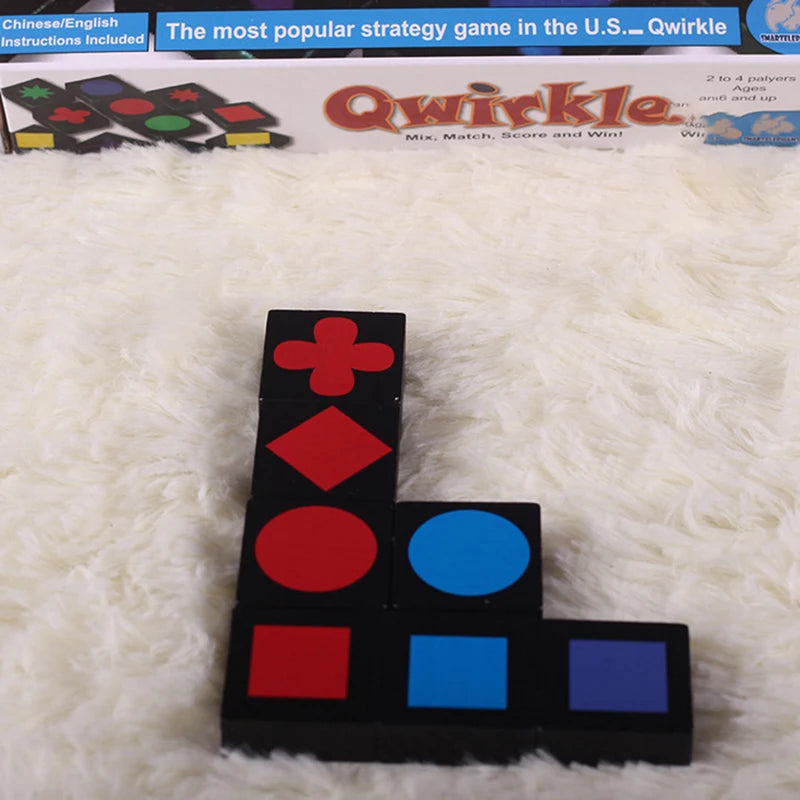 Christmas Gifts New Children's Educational Toys Qwirkle Wooden Chess Parent Child Interactive Games Children's Adult Toys