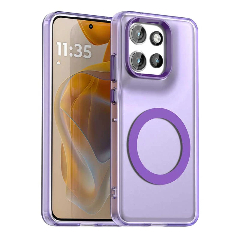 Transparent Case For Motorola Moto S50 Case For Moto S50 5G Magnetic Adsorption Wireless Charging Back Cover For Moto S50 Case